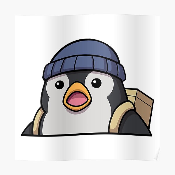 Surprised Penguin Poster