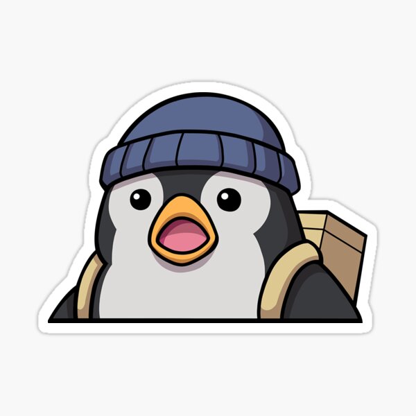 Pingüino sorprendido Pegatina