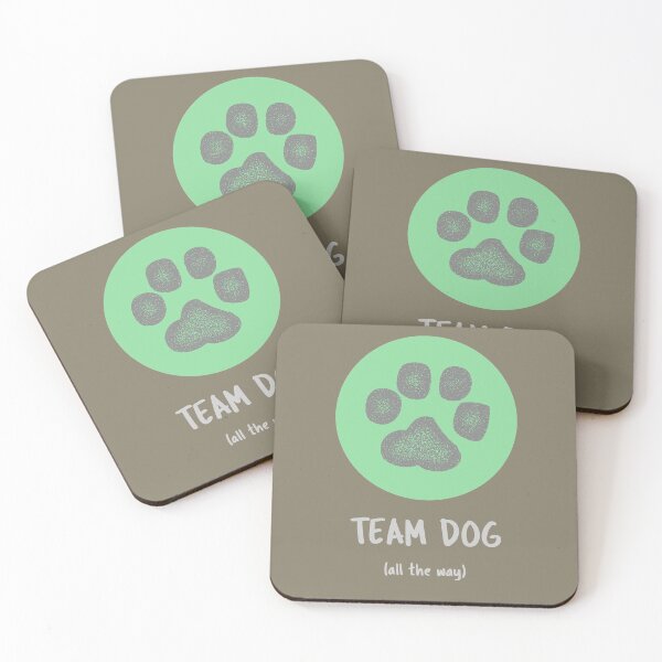Item preview, Team dog (all the way) green paw print  designed and sold by kookycomet.