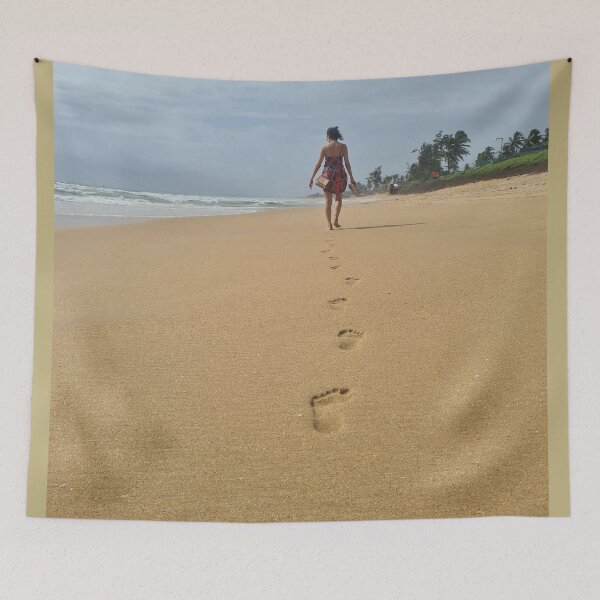 Item preview, Girl walking on the beach designed and sold by Funny-Quote.