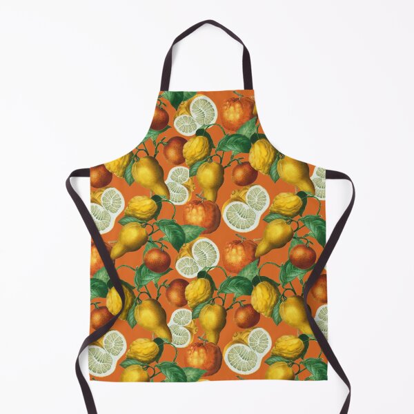 Item preview, Citrus fruit - Lemons and Oranges - Vintage style citrus pattern on orange designed and sold by yennyz.