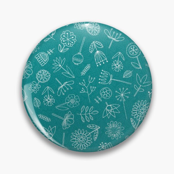 Artikelvorschau, Handgezeichnete Botanicals auf Teal entworfen und verkauft von The Wellington Boot.
