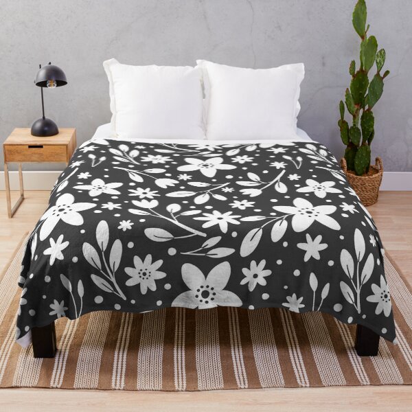 Item preview, Black and white flowers designed and sold by OtterFactory.