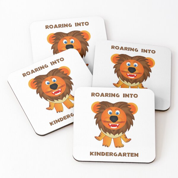 Item preview, Roaring Into Kindergarten (Cartoon Lion) designed and sold by TimespunThreads.