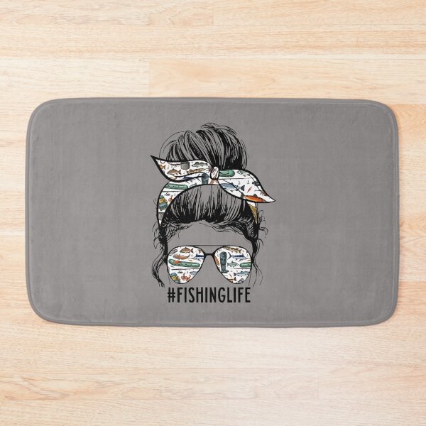 Item preview, Fishinglife Messy Bun Mom Funny Fishing Mom  designed and sold by JamesRushforth.