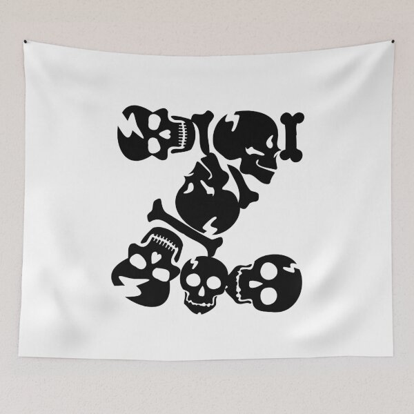 Item preview, Black Skull letter Z designed and sold by Quote for  Success.