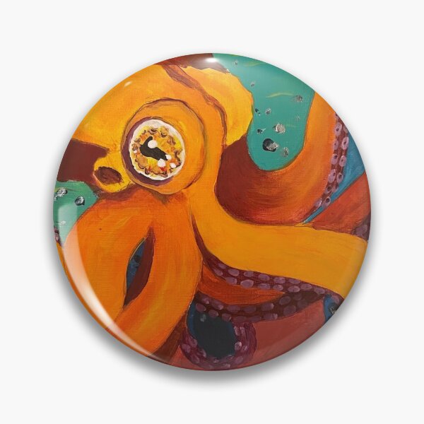 Item preview, neon orange octopus designed and sold by SoFrazi.