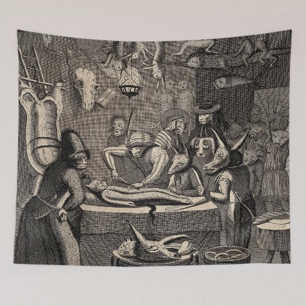 Item preview, The monkey surgeon - medieval etching art designed and sold by Vintage Designs +.