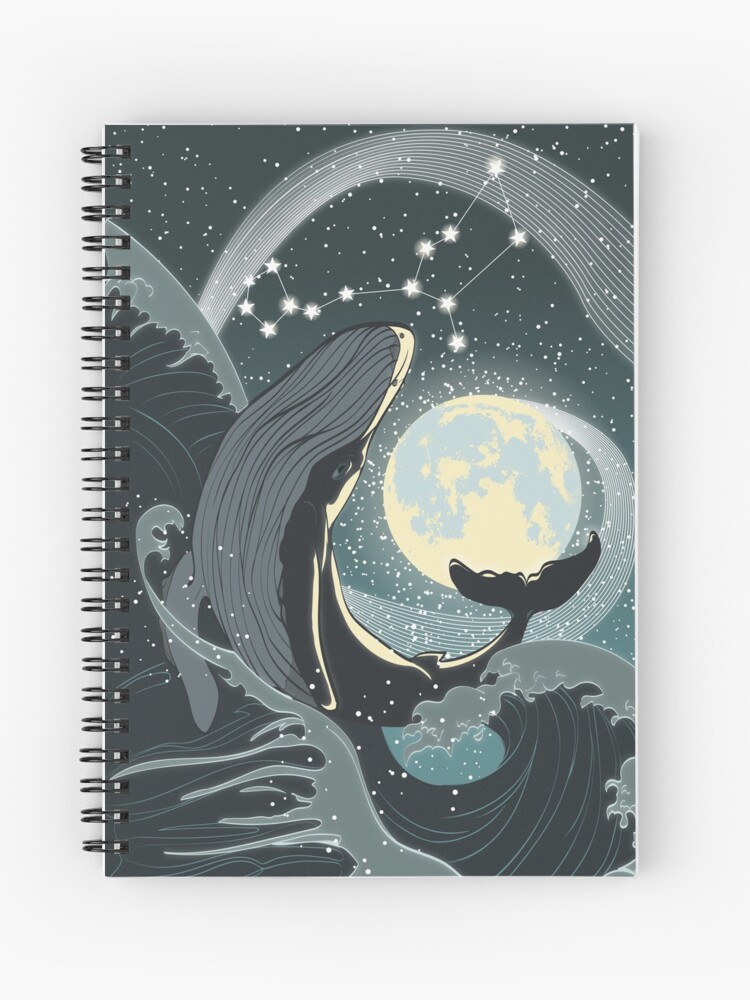 Moon Phase On Christmas 2022 Moon Calendar 2022 / Lunar Calendar 2022 / Est / Moon Phase Calendar /  Astrology Calendar / Christmas Calendar / Whale Moon Spirit Art Poster"  Spiral Notebook By Galleryartfield | Redbubble