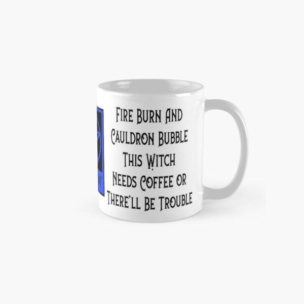 Item preview, Cheeky Witch® Needs Coffee or There'll Be Trouble Blue Pentacle designed and sold by cheekywitch.