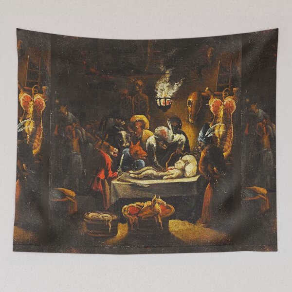 Item preview, The monkey surgeon - creepy Medieval painting designed and sold by Vintage Designs +.