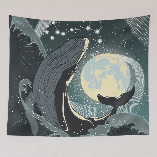 Item preview, Moon Calendar 2022 / Lunar calendar 2022 / EST / Moon phase calendar / Astrology calendar / Christmas calendar / Whale moon spirit art poster designed and sold by GalleryArtField.