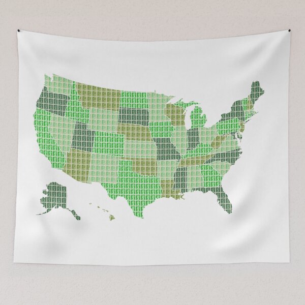 Item preview, United States Map - Green designed and sold by Gary Hogben.