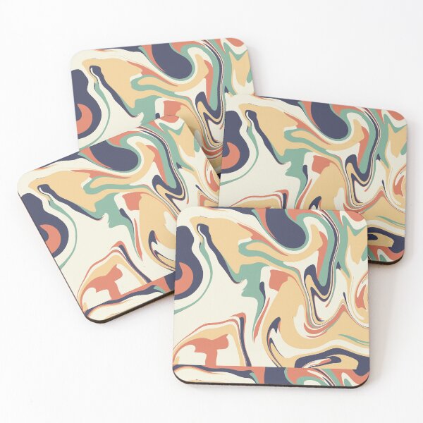 Item preview, Boho neutral colour swirly pattern designed and sold by GirlofRandom.