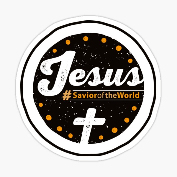 Jesus the Savior Emblem - Christian Design Sticker