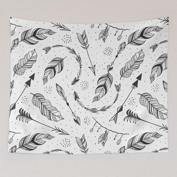 Item preview, Black and white feathers designed and sold by OtterFactory.