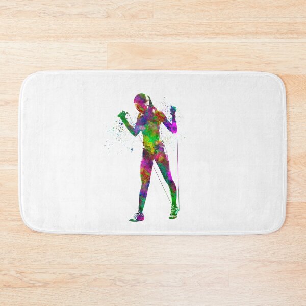 Item preview, Young man practices fitness in watercolor designed and sold by paulrommer.