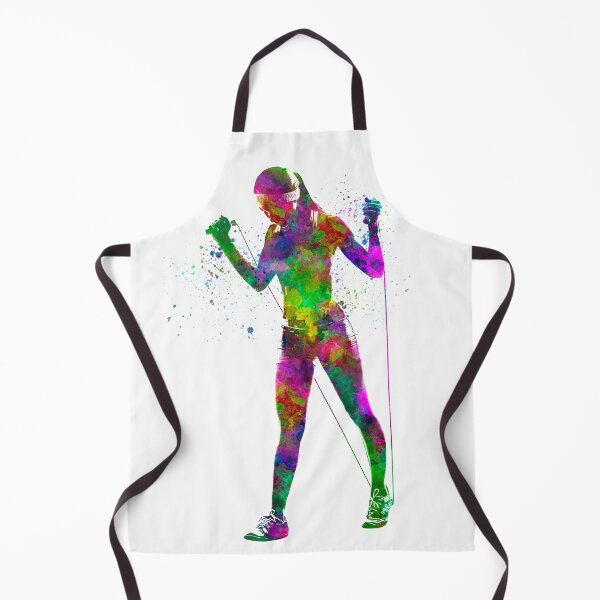 Item preview, Young man practices fitness in watercolor designed and sold by paulrommer.
