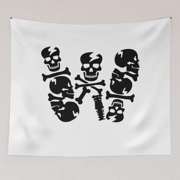 Item preview, Black Skull letter W designed and sold by Quote for  Success.