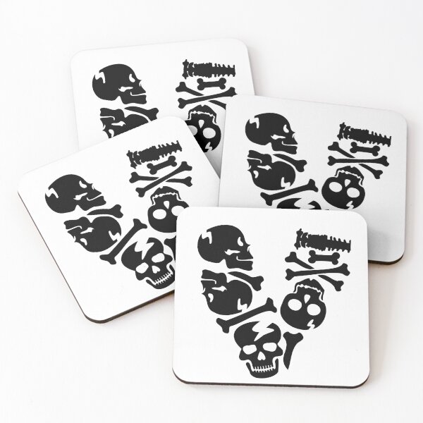 Item preview, Black Skull letter V designed and sold by Quote for  Success.