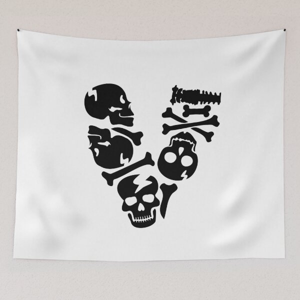 Item preview, Black Skull letter V designed and sold by Quote for  Success.