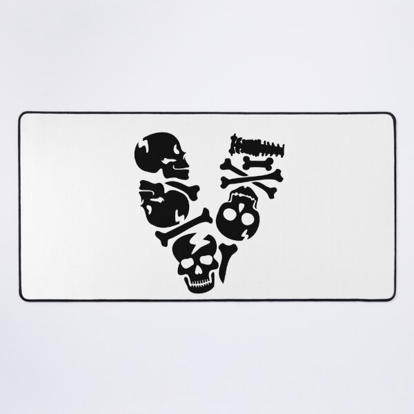 Item preview, Black Skull letter V designed and sold by Quote for Success.