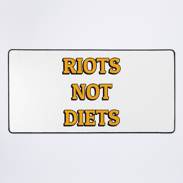 Item preview, RIOTS NOT DIETS feminism activism - anti diet culture designed and sold by Inspirationmotivation.