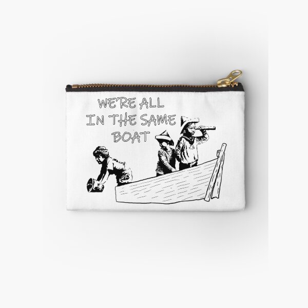 Aperçu de l'œuvre Banksy Nous sommes tous dans le même bateau The Great British Staycation créée et vendue par ThatMerchStore.