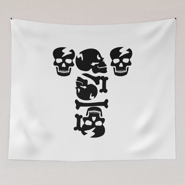 Item preview, Black Skull letter T designed and sold by Quote for  Success.