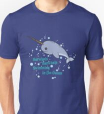 Awesome Narwhals Swimming In The Ocean Unisex T-Shirt