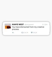 Pegatina Has distraído de mi proceso creativo KW tweet