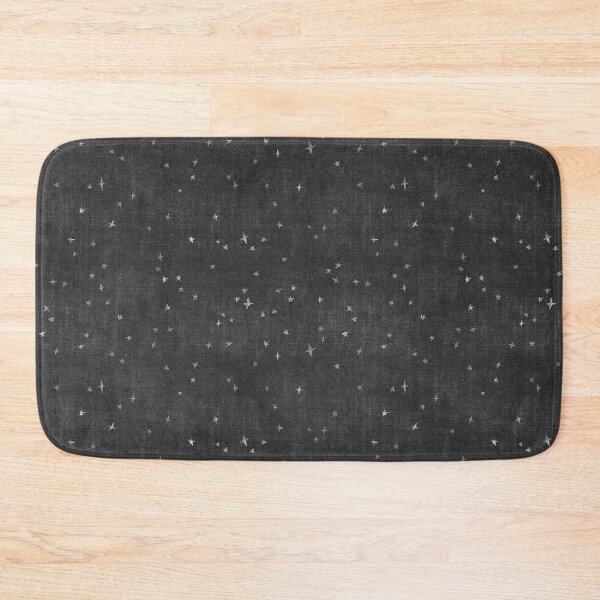Item preview, Stars on Distressed Black Denim faux texture designed and sold by Erin Kendal.