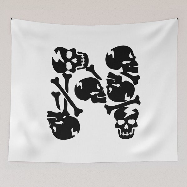 Item preview, Black Skull letter N designed and sold by Quote for  Success.