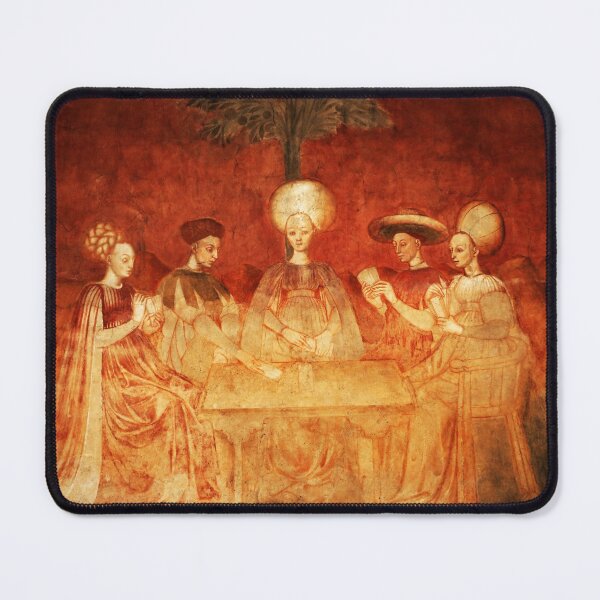 Item preview, MEDIEVAL TAROT PLAYERS Gothic Lombard Fresco designed and sold by BulganLumini.