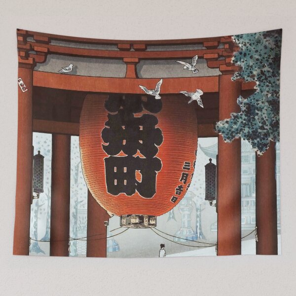 Item preview, Great Lantern at Asakusa Temple by Koitsu Tsuchiya designed and sold by Ukiyo-Studio.