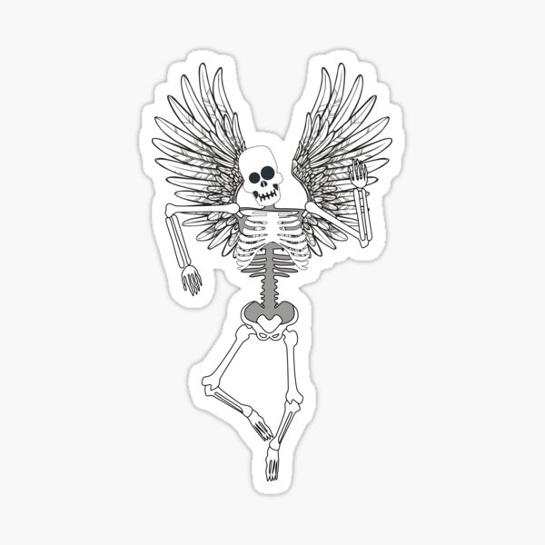 Cottagecore Aesthetic Skeleton Fairy Grunge' Sticker