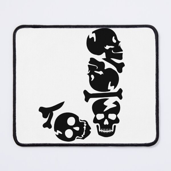 Item preview, Black Skull letter J designed and sold by Quote for Success.