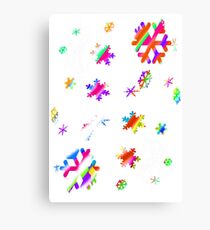 Colorful snow flake WOW! Canvas Print