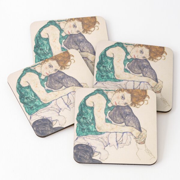 Item preview, Egon Schiele - Seated Woman with Legs Drawn Up (Adele Herms) designed and sold by Lefteris Betsis.