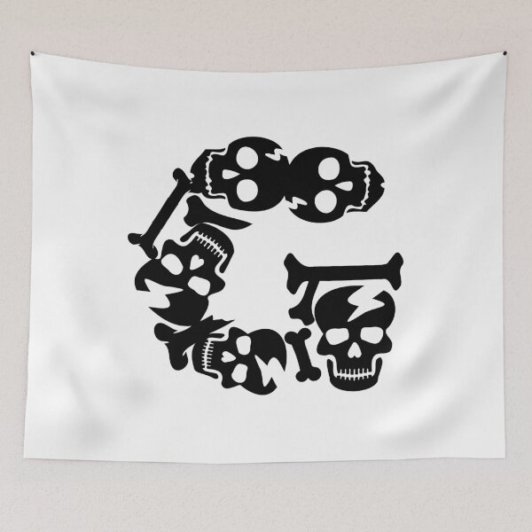 Item preview, Black Skull letter G designed and sold by Quote for  Success.