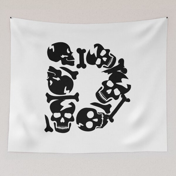 Item preview, Black Skull letter D designed and sold by Quote for  Success.