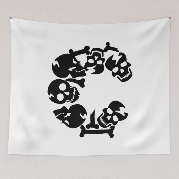 Item preview, Black Skull letter C designed and sold by Quote for  Success.