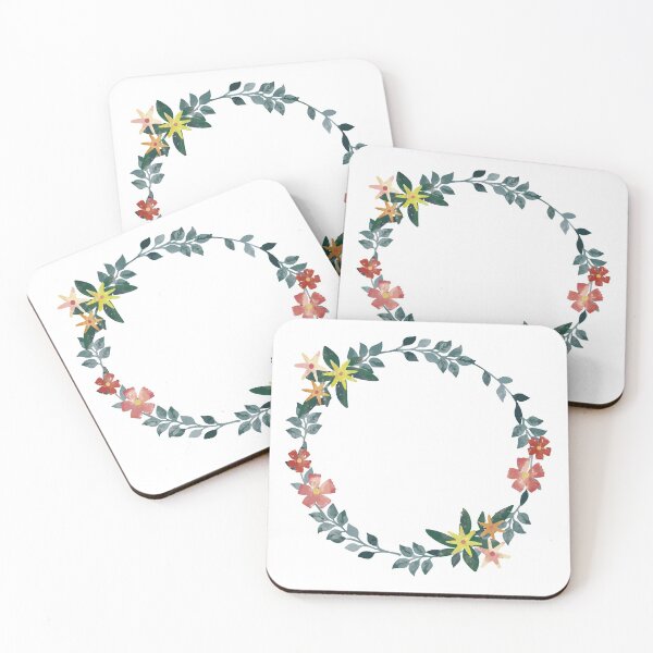 Item preview, Watercolor  Flowers and Leaves wreath designed and sold by monodesigns.