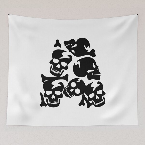 Item preview, Black Skull letter A designed and sold by Quote for  Success.
