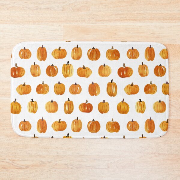 Item preview, Watercolor Fall Pumpkins in Orange designed and sold by Erin Kendal.