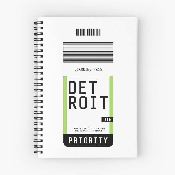 Item preview, Detroit Boarding Pass DTW designed and sold by lukassfr.