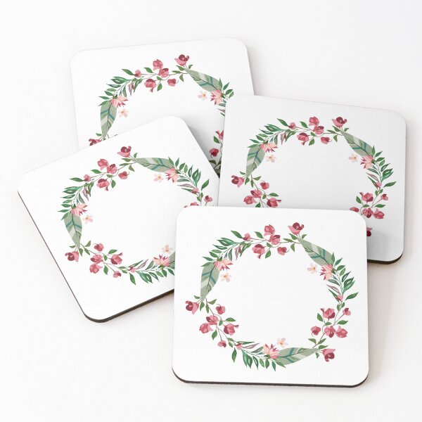 Item preview, Watercolor Red Flowers Wreath  designed and sold by monodesigns.