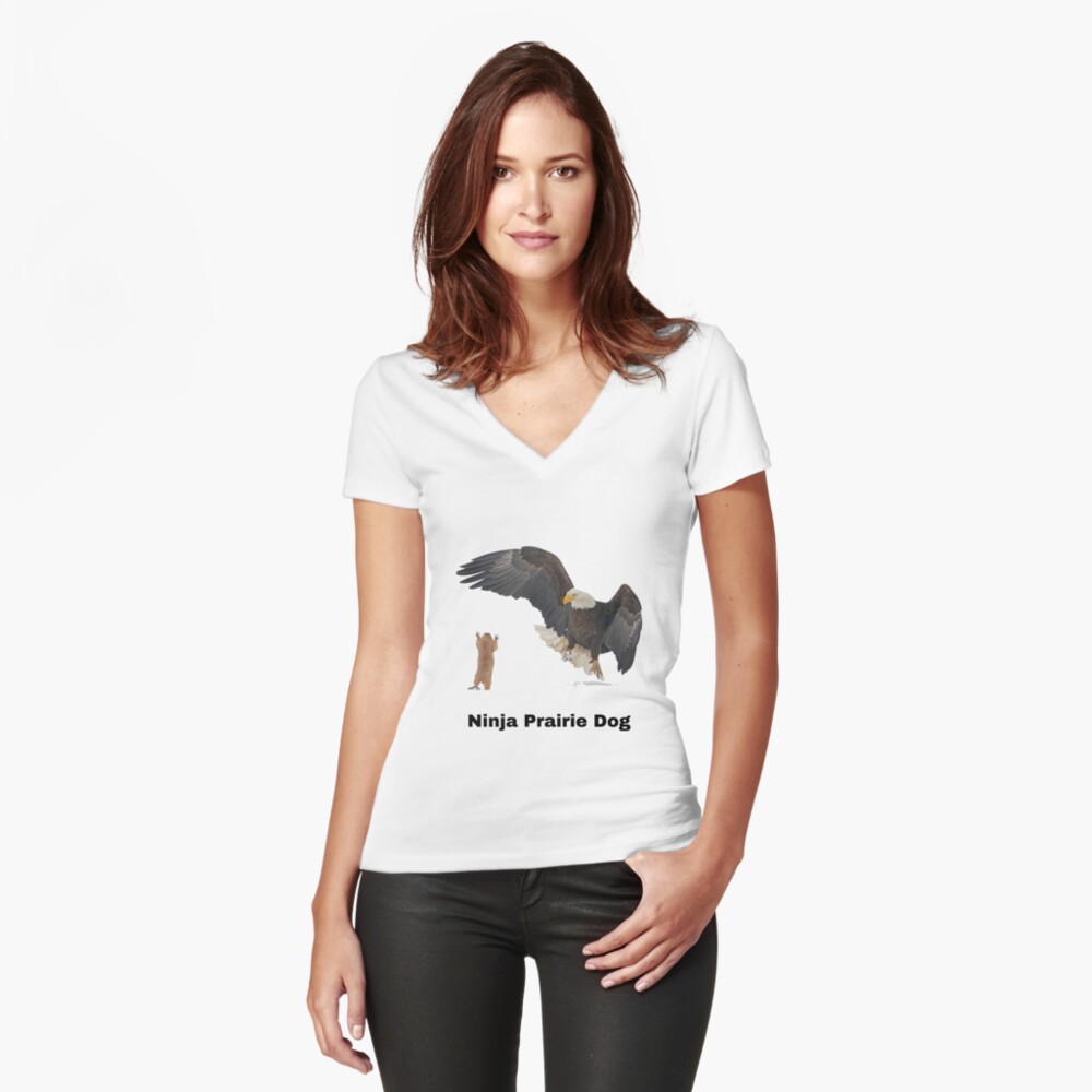 Item preview, Fitted V-Neck T-Shirt designed and sold by pappadukes.