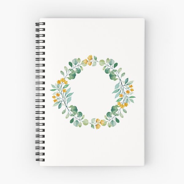 Item preview, Watercolor Leaves and Flowers Wreath designed and sold by monodesigns.