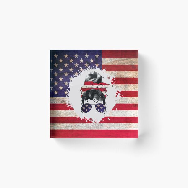 Item preview, US Flag Mom Life Mom Bun Hair designed and sold by Shawa Shop.